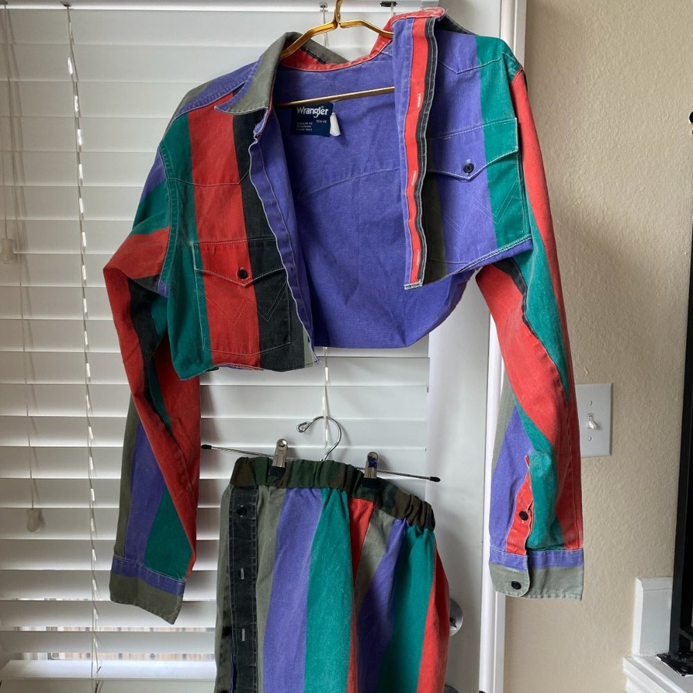 SOLD 2 Piece Wrangler Set, Artisan Hand crafted S/M